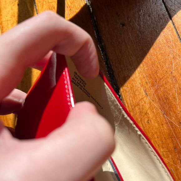 Jessica Simpson Heels Women's 7 Red Patent Leather Courts - Picture 4 of 7